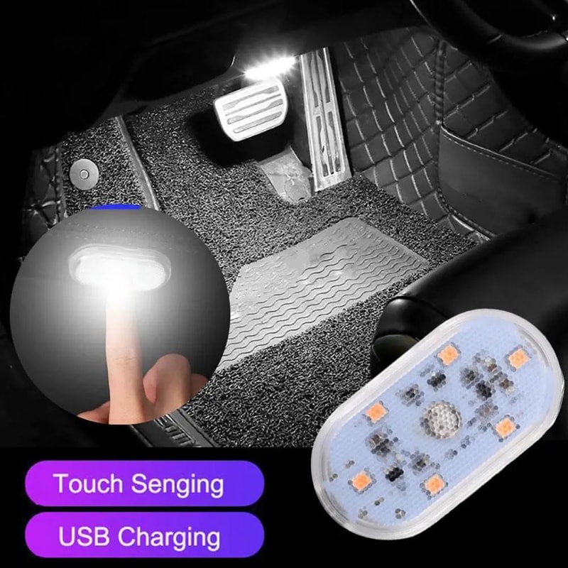 TouchGlow Car LED Reading Light USB Touch Sensitive Car Light With Ambient Emergency Modes 1
