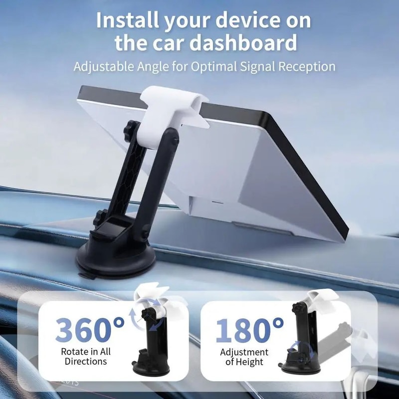 SecureDrive Starlink Mini Car Mount Adjustable Starlink Mini Bracket With Suction Cup Base 0