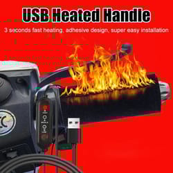 warmride heated motorcycle handle grips - usb electric handlebar warmers for cold-weather riding