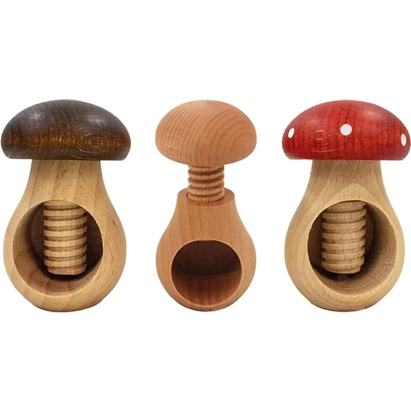 MushroomGrip Nutcracker Tool Adjustable Walnut Cracker For Easy Clean Shell Cracking 3