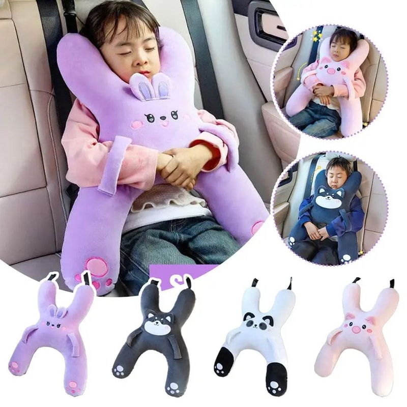 SnuggleRide Kids Car Neck Pillow Cute Child Car Seat Headrest With Gentle Neck Support 1