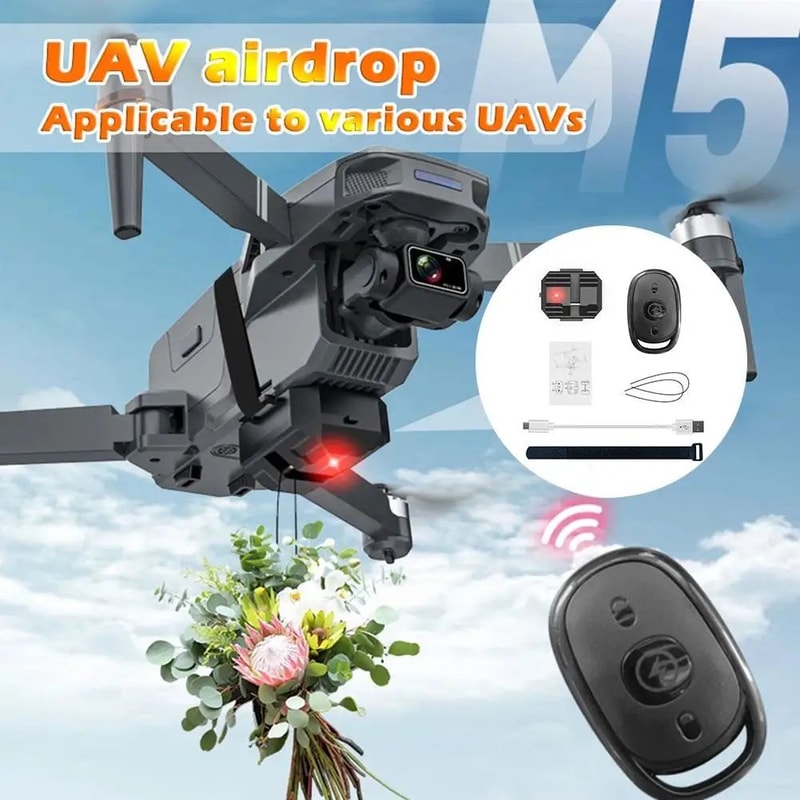 SkyDrop Pro Drone Airdrop System 2in1 Drone Payload Dropper With Strobe Light 1