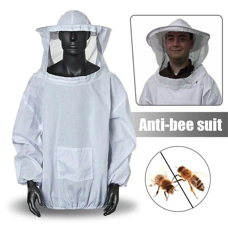 SafeHive Beekeeping Jacket Hooded Bee Protection Suit HalfBody Top For Comfortable Hive Work 0