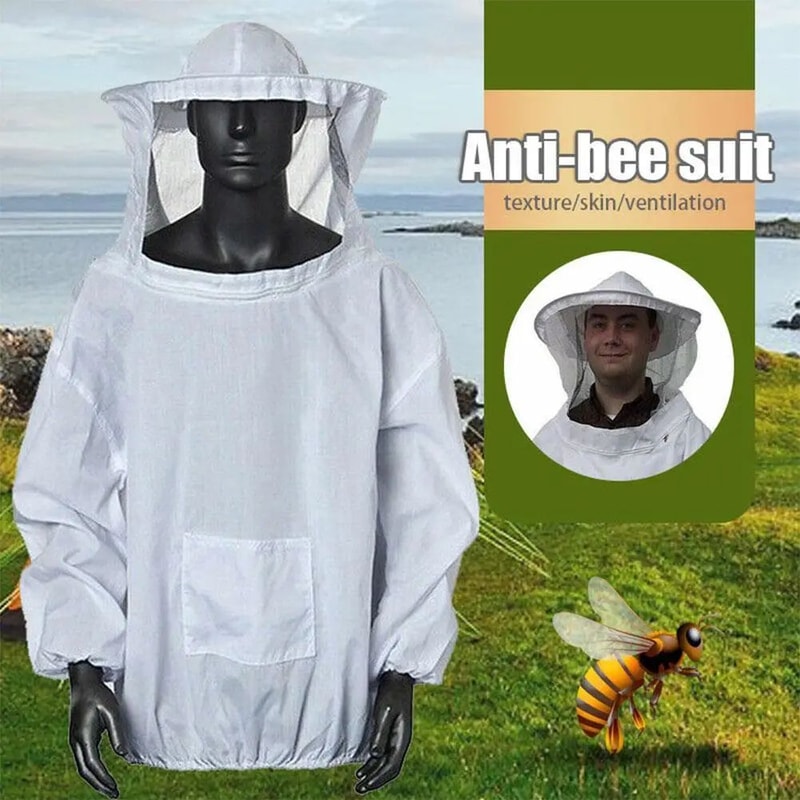 SafeHive Beekeeping Jacket Hooded Bee Protection Suit HalfBody Top For Comfortable Hive Work 1