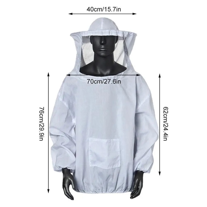 SafeHive Beekeeping Jacket Hooded Bee Protection Suit HalfBody Top For Comfortable Hive Work 3