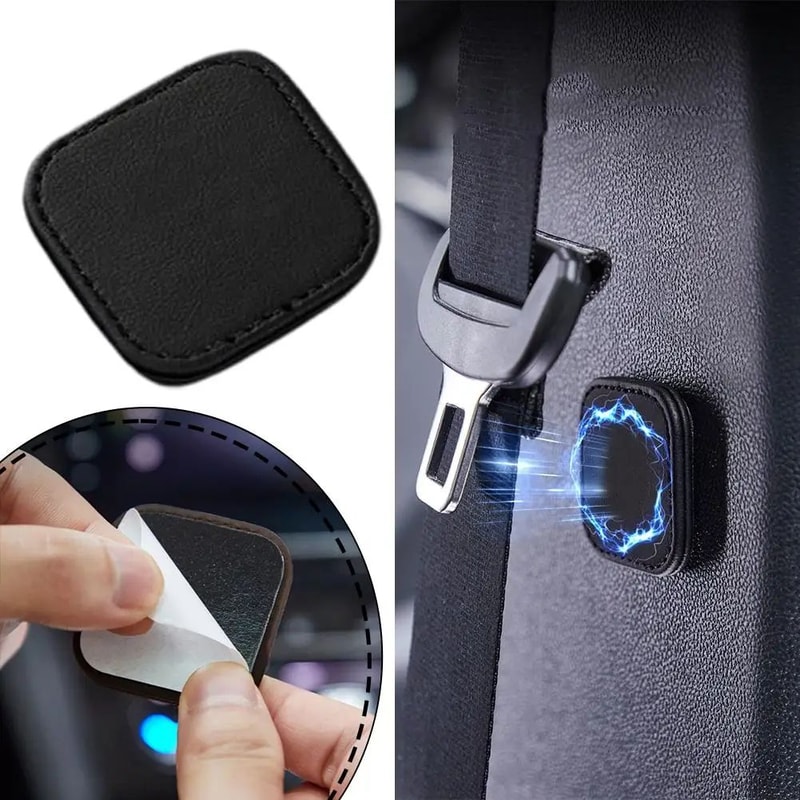 VelvetLock Car Seat Belt Clip Magnetic Seat Belt Positioner 2Pack For A Quieter Neater Ride 0