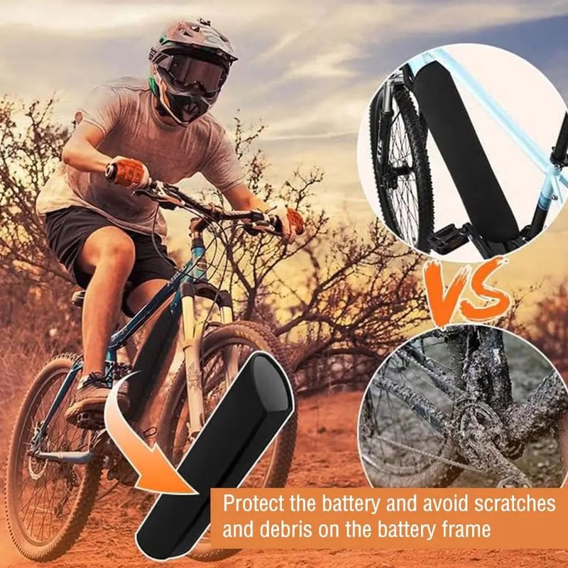 ThermoShield Bicycle Battery Cover Waterproof EBike Battery Cover For Cold Dust Protection 1