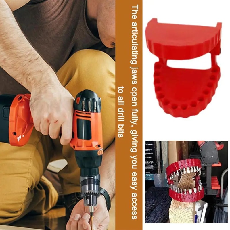 ChompBox Drill Bit Holder Funny Teeth Screwdriver Bit Set With 28 Bits 14 Hex 1
