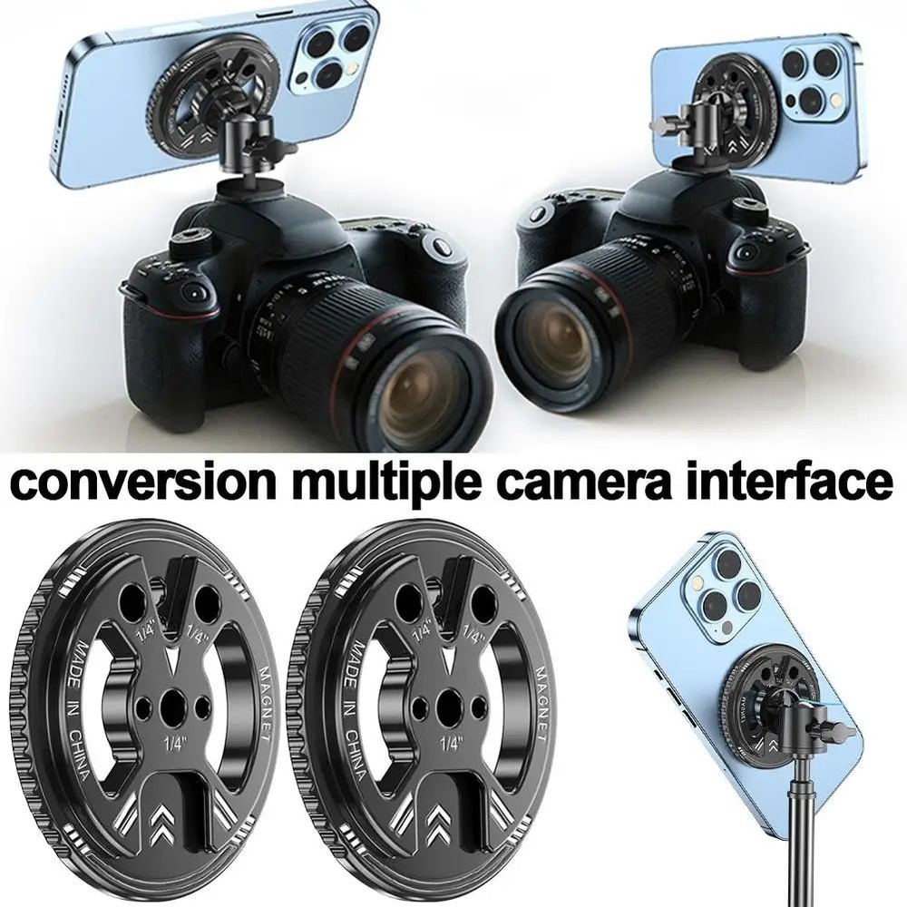 MagSnap Pro MagSafe Phone Mount With 14 Inch Tripod Mount Cold Shoe Adapter 2