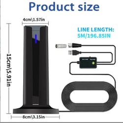 clearview pro indoor tv antenna with signal amplifier for 4k & 1080p