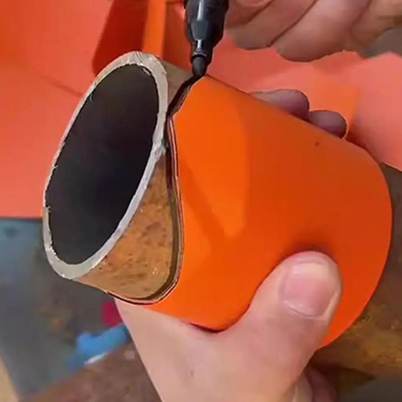 PrecisionAlign Round Tube Drawing Tool Pipe Marking Docking Mold For Construction 4