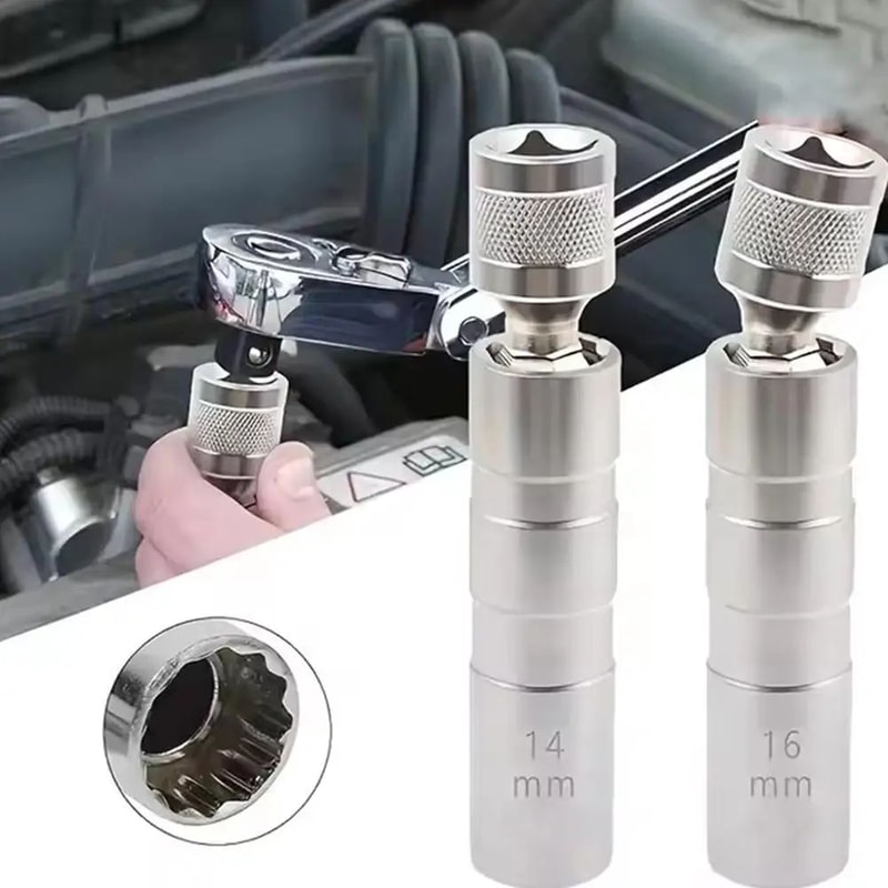ProMag Magnetic Spark Plug Socket Wrench 14mm 16mm Automotive Spark Plug Removal Tool 0