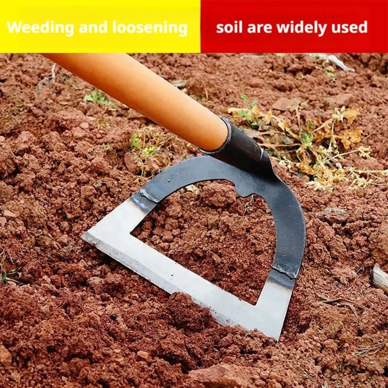 Steel Hollow Hoe Hand Weeder LaborSaving Garden Weeding And Soil Loosening Tool 3