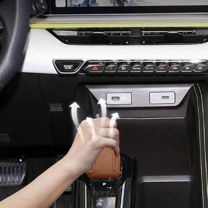 Premium Leather Gear Shift Cover For Geely Coolray Interior Protection Style Upgrade 4