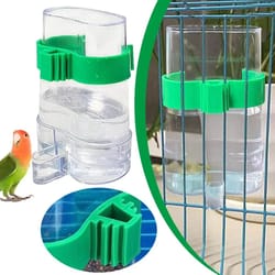 hydrahang 220ml pet water dispenser - hanging cage water feeder for birds & small pets
