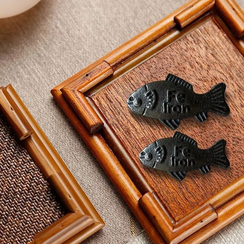 Rustic Cast Iron Fish Decor Handcrafted Iron Art Ornament For Home Desk 2