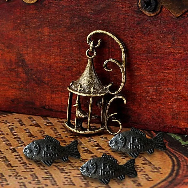 Rustic Cast Iron Fish Decor Handcrafted Iron Art Ornament For Home Desk 3