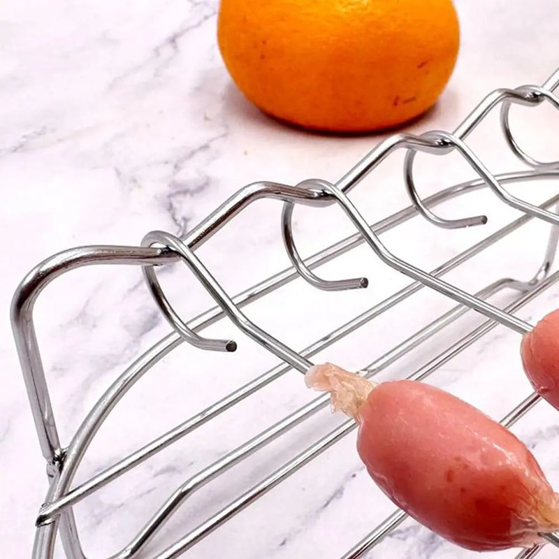 Stainless Steel Air Fryer Grill Rack Square Barbecue Bread Rack Accessory 4