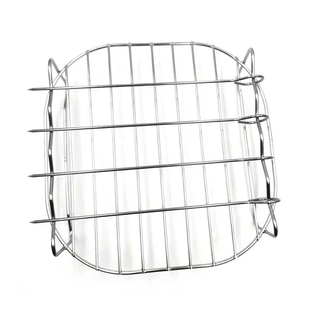 Stainless Steel Air Fryer Grill Rack Square Barbecue Bread Rack Accessory 6