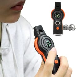 survivalguard 7-in-1 emergency whistle - led, compass & outdoor safety tool