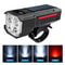 SolarBeam 2in1 Bicycle Light Solar Powered Bike Headlight Flashlight For Outdoor Riding 0