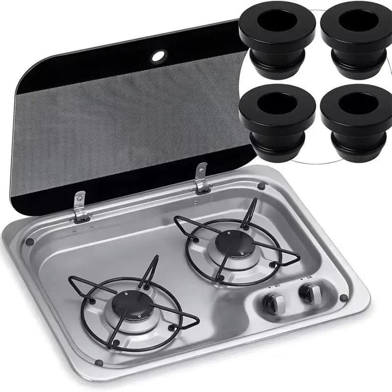 DuraFit RV Stove Grommet Set Dometic Hob Support Grommet Sleeves For Caravan Camper 4