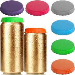 sipseal reusable silicone can lids - protective covers for soda, beer & juice cans (6 pack)