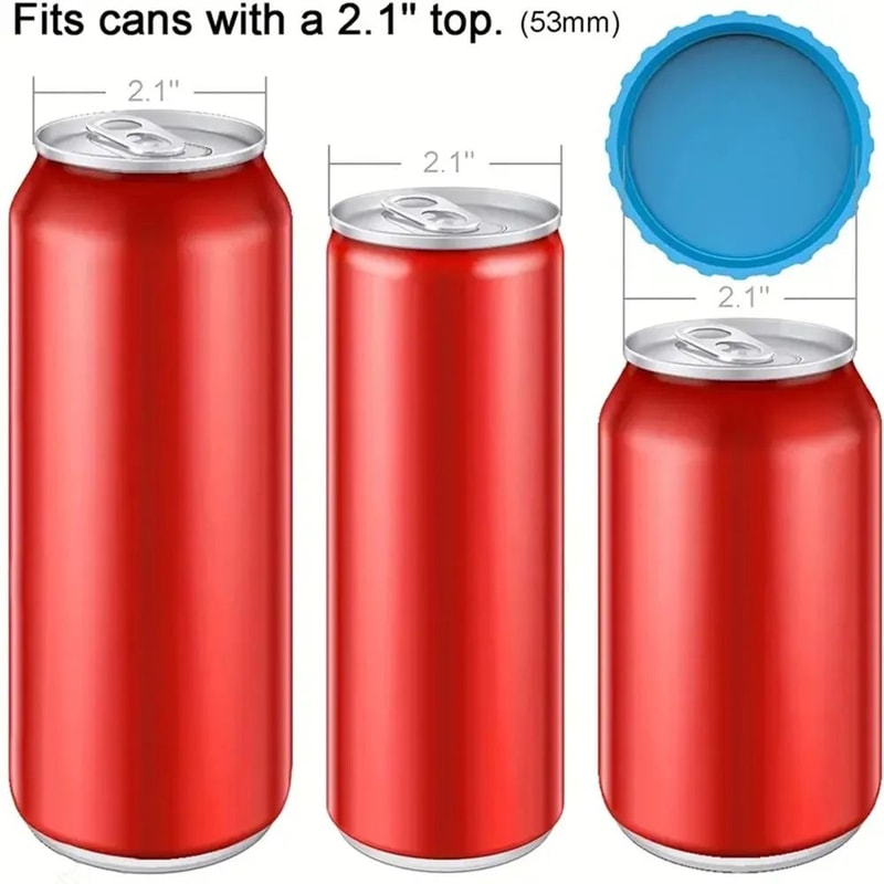 SipSeal Reusable Silicone Can Lids Protective Covers For Soda Beer Juice Cans 6 Pack 1