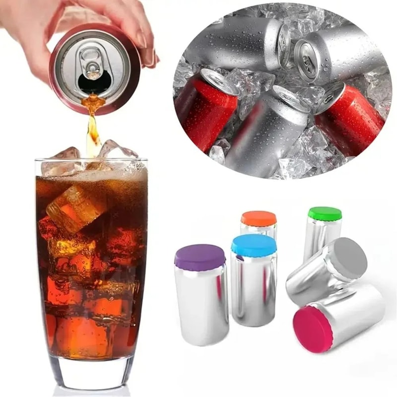 SipSeal Reusable Silicone Can Lids Protective Covers For Soda Beer Juice Cans 6 Pack 3