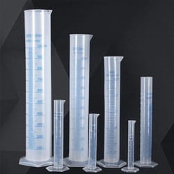 clearmeasure 4-piece graduated cylinder set - transparent laboratory measuring cups for precise use