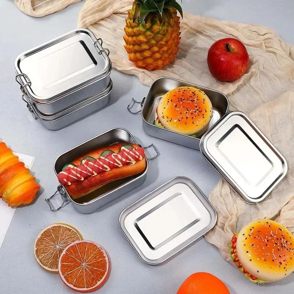 SteelFresh Stainless Steel Bento Lunch Box LeakResistant Food Storage Container 1200ml 2400ml 1