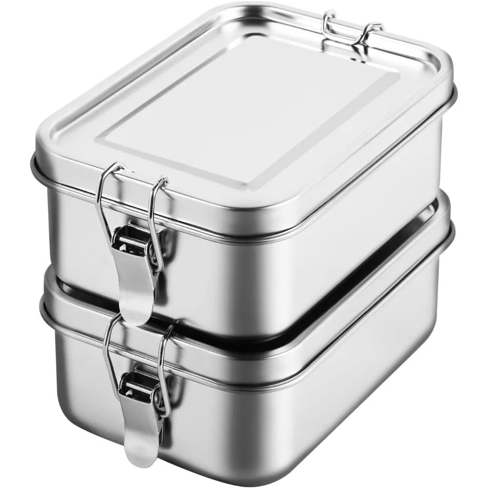 SteelFresh Stainless Steel Bento Lunch Box LeakResistant Food Storage Container 1200ml 2400ml 4