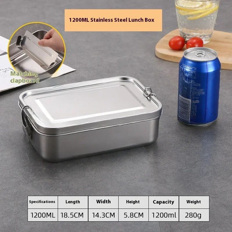 SteelFresh Stainless Steel Bento Lunch Box LeakResistant Food Storage Container 1200ml 2400ml 5