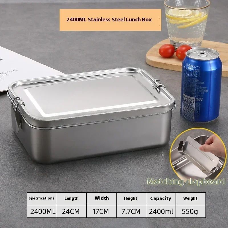 SteelFresh Stainless Steel Bento Lunch Box LeakResistant Food Storage Container 1200ml 2400ml 7