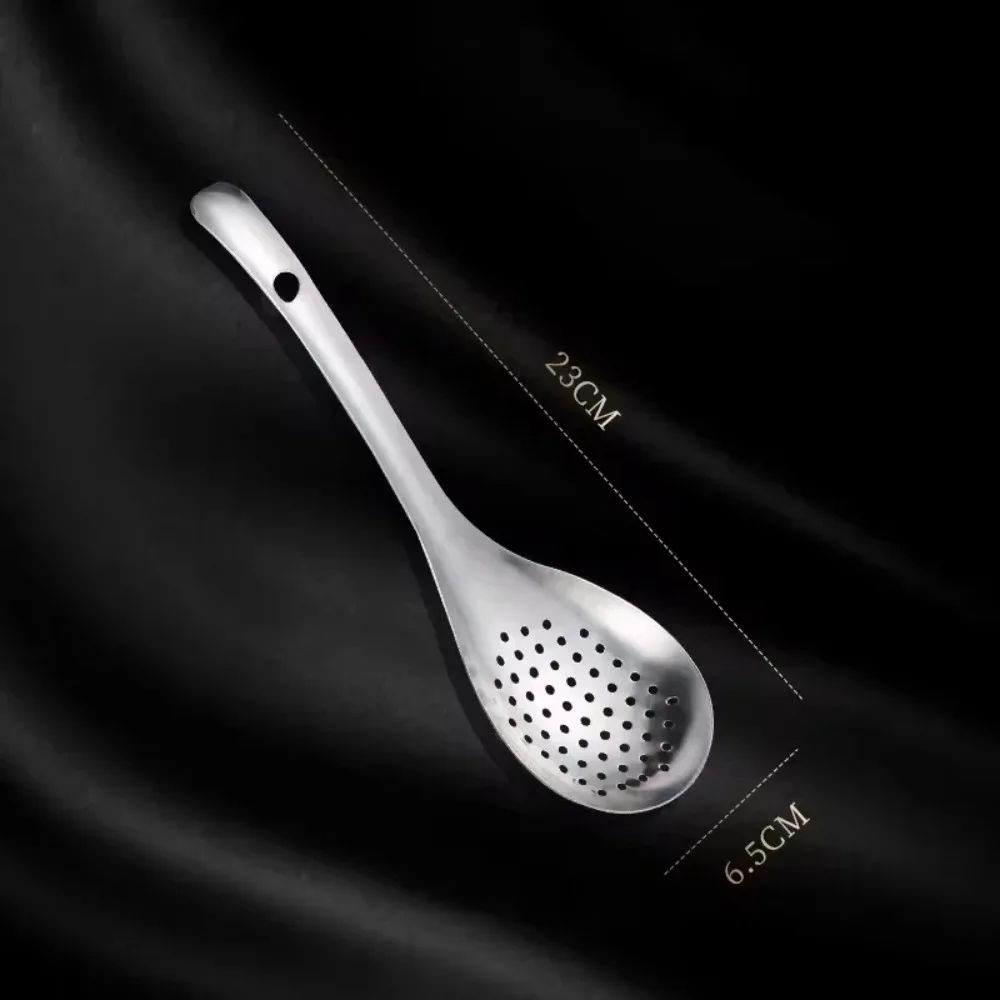 QuickDrain Stainless Steel Colander Spoon MultiUse Skimmer Food Strainer For Cooking 4
