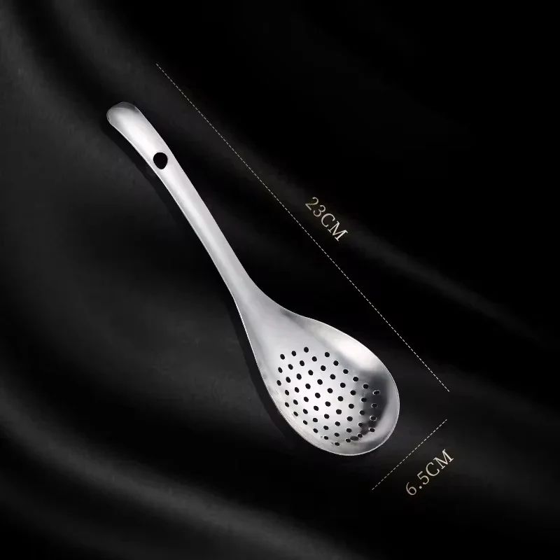 QuickDrain Stainless Steel Colander Spoon MultiUse Skimmer Food Strainer For Cooking 7