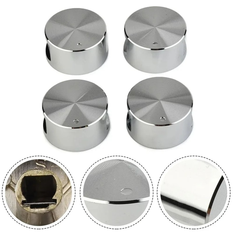 TurnPro Zinc Alloy Cooktop Knob Set Rotary Switch Handles For Gas Electric Stoves 4Pack 2