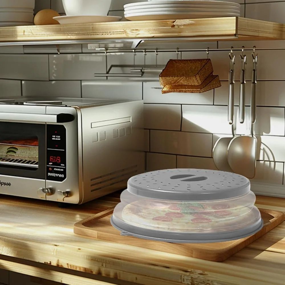 CleanWave Foldable Microwave Splash Guard BPAFree Food Cover For Plates Bowls 4