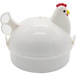 cluckcook microwave egg cooker - chicken-shaped rapid egg maker for soft or firm eggs