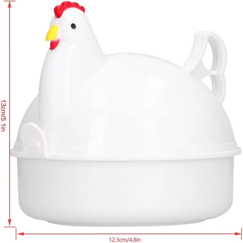 CluckCook Microwave Egg Cooker ChickenShaped Rapid Egg Maker For Soft Or Firm Eggs 3