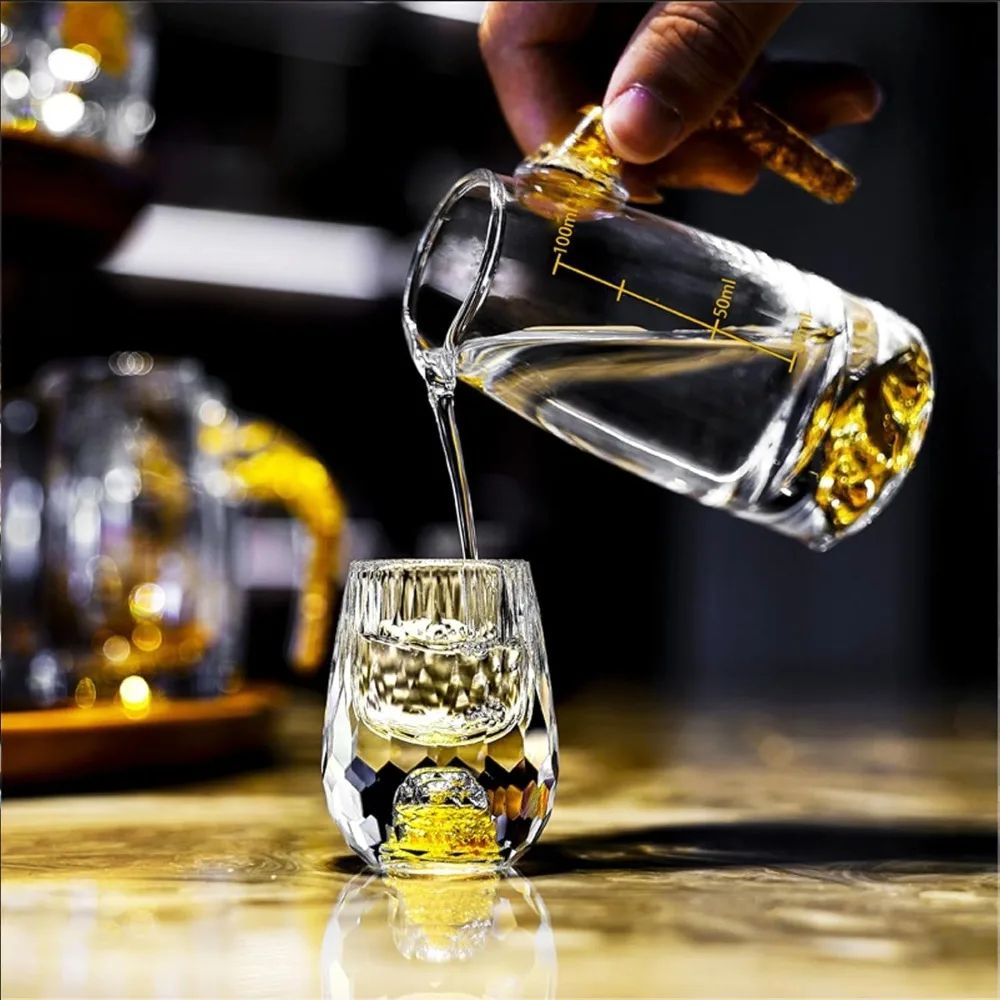 MiniLuxe 15ml Crystal Wine Glass Set Elegant Decorative Drinkware For Celebrations Display 4