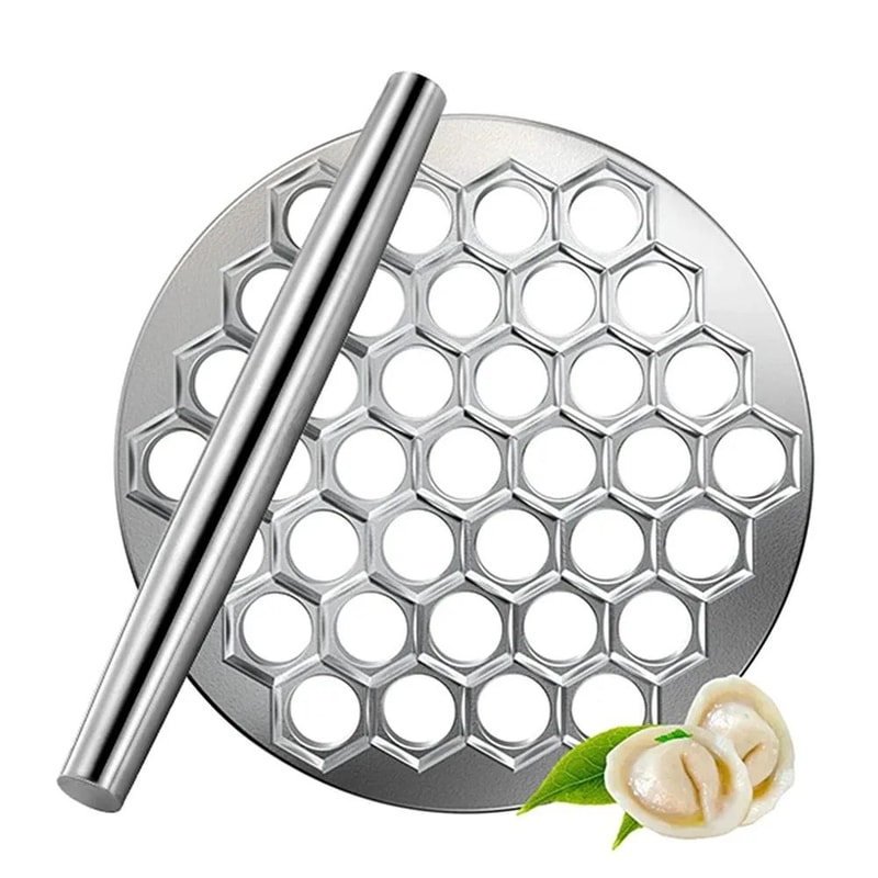 37Hole Russian Ravioli Maker Aluminum Alloy Pelmeni Dumplings Mold For Fast Uniform Results 0