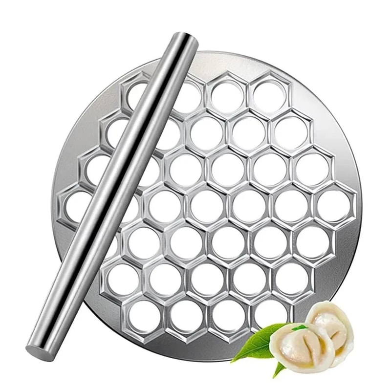 37Hole Russian Ravioli Maker Aluminum Alloy Pelmeni Dumplings Mold For Fast Uniform Results 6