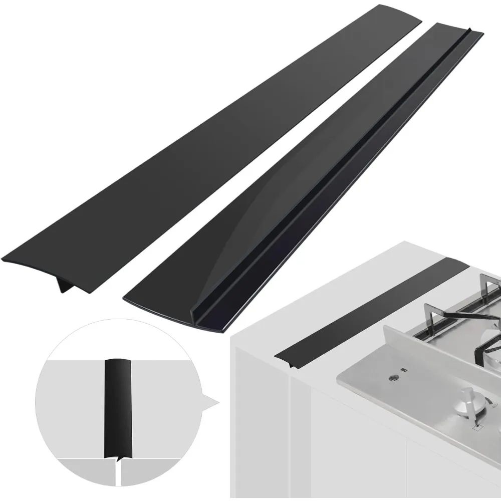 2Pack Silicone Stovetop Gap Covers HeatResistant Stove Gap Protectors For Cleaner Kitchens 0