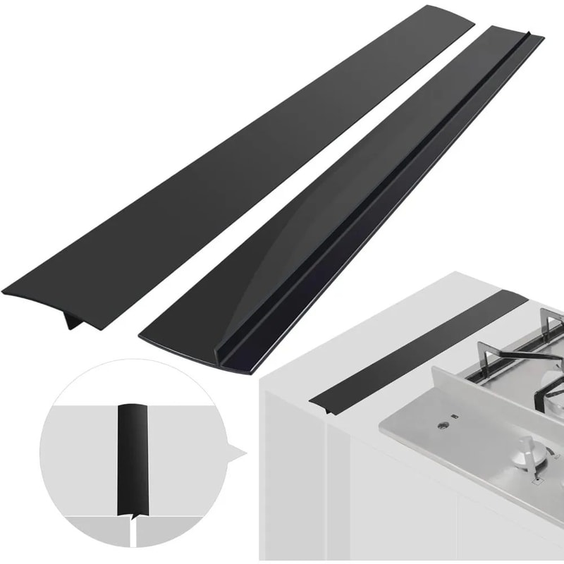 2Pack Silicone Stovetop Gap Covers HeatResistant Stove Gap Protectors For Cleaner Kitchens 0