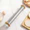 Stainless Steel Adjustable Rolling Pin With Thickness Rings Precision Dough Roller For Baking 0