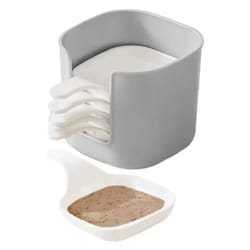 6-pack stackable dipping sauce bowls with handles – compact condiment & appetizer serving set