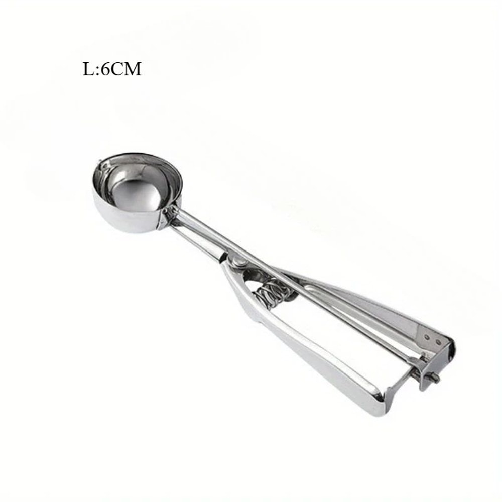 Stainless Steel Ice Cream Scoop With Spring Handle MultiPurpose Food Melon Baller Spoon 5