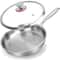 Titanium Alloy Frying Pan With Lid Uncoated NonStick Titanium Cookware For Everyday Cooking 0