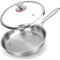Titanium Alloy Frying Pan With Lid Uncoated NonStick Titanium Cookware For Everyday Cooking 0